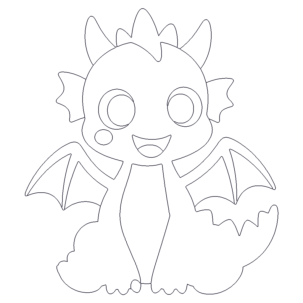 Baby Dragon outline