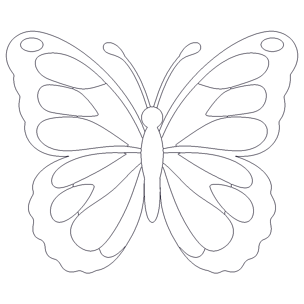 Blue Morpho outline
