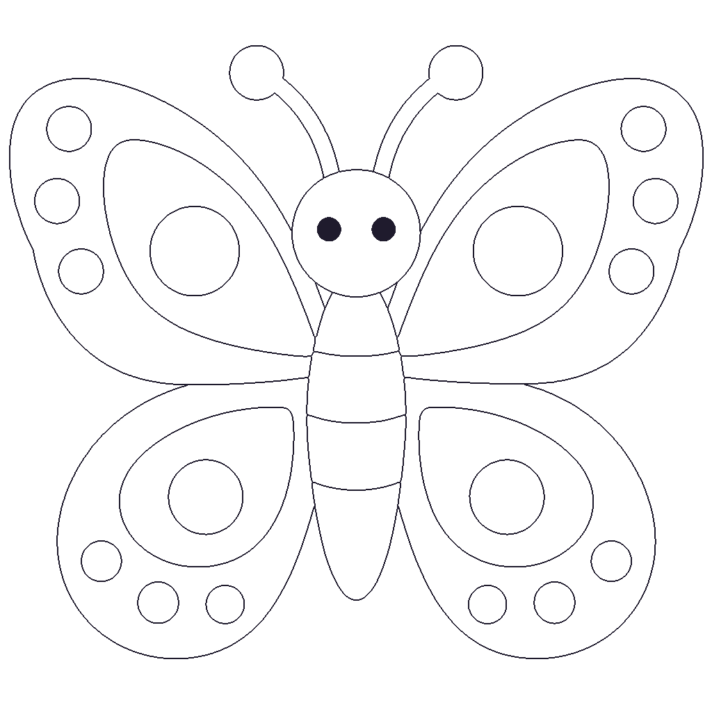 Bright Butterfly outline