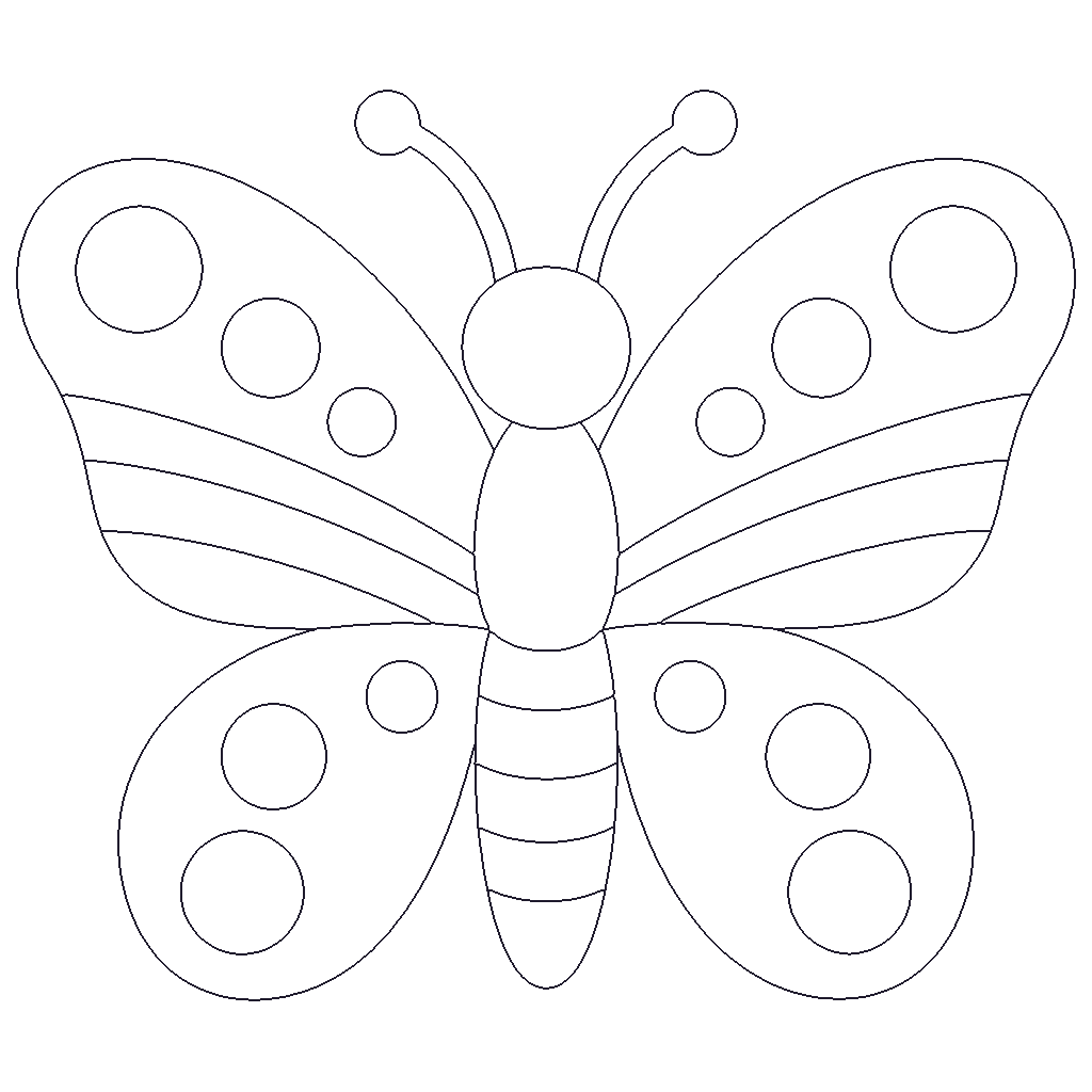Patterned Butterfly outline