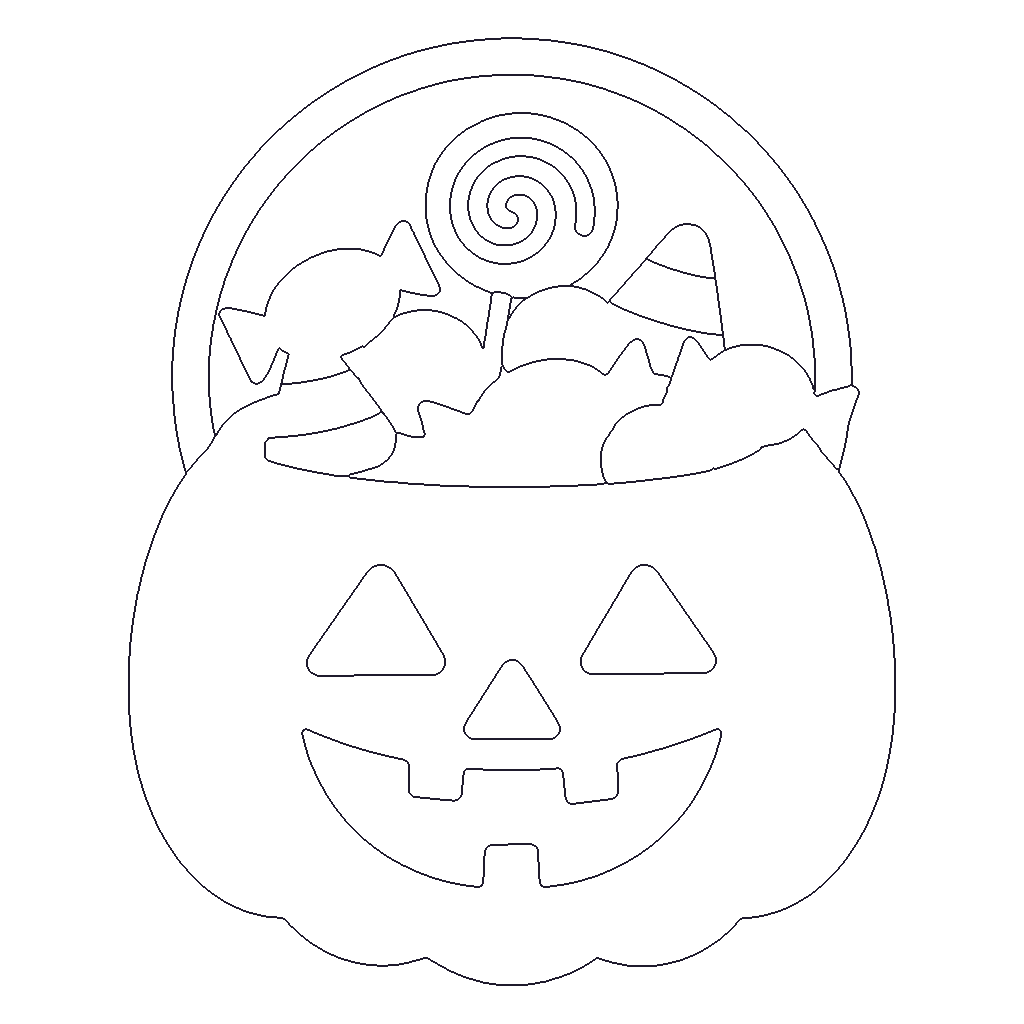 Trick-or-Treat Bucket outline