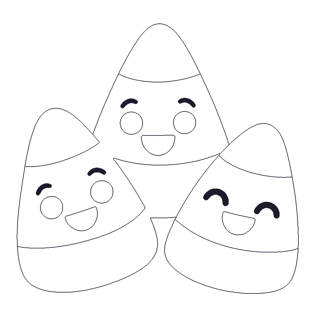 Candy Corn outline