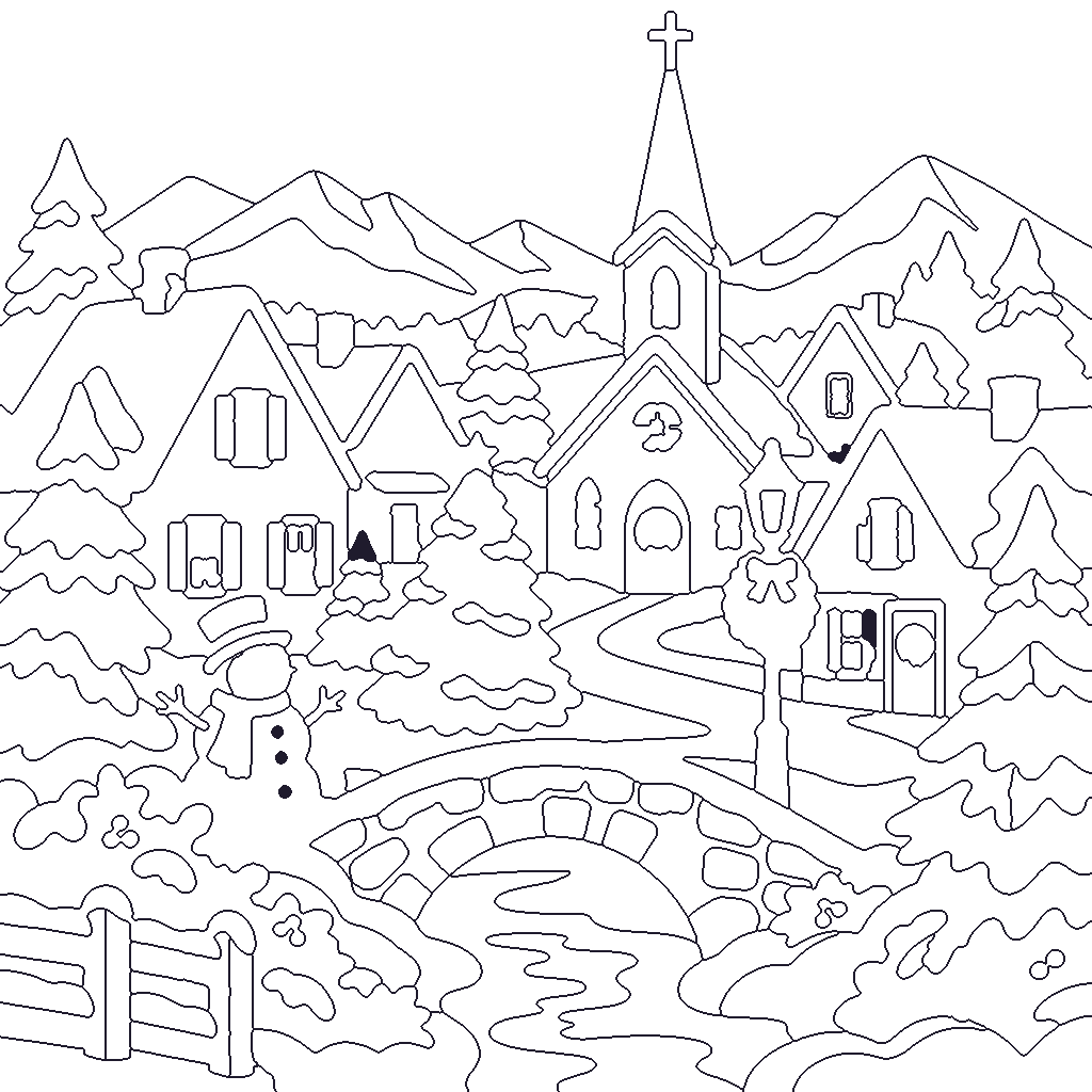Christmas Village outline