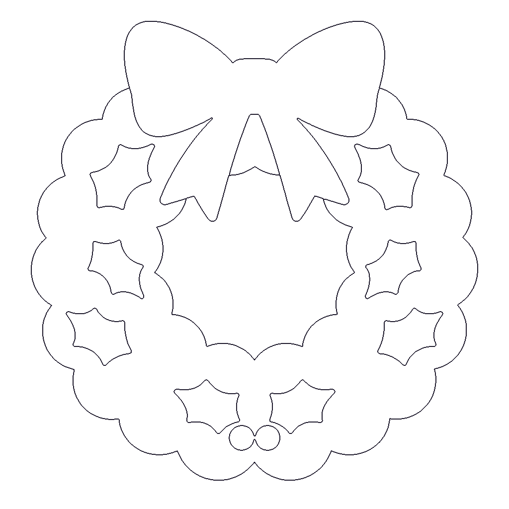 Christmas Wreath outline