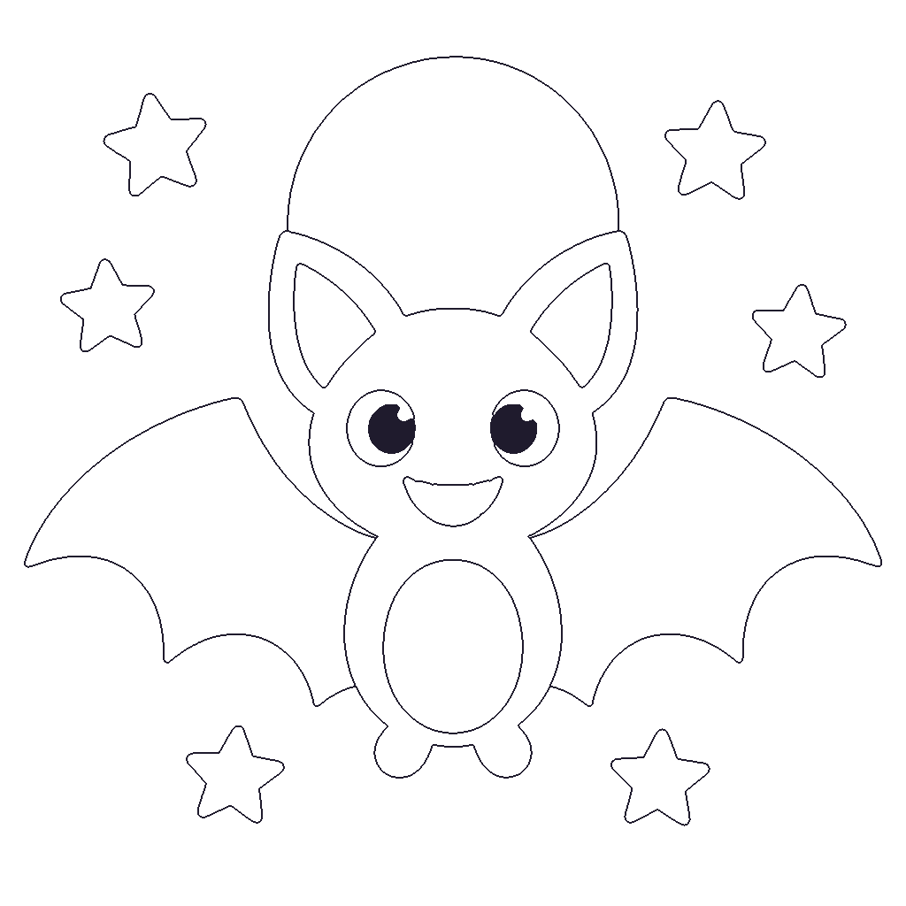 Cute Bat outline