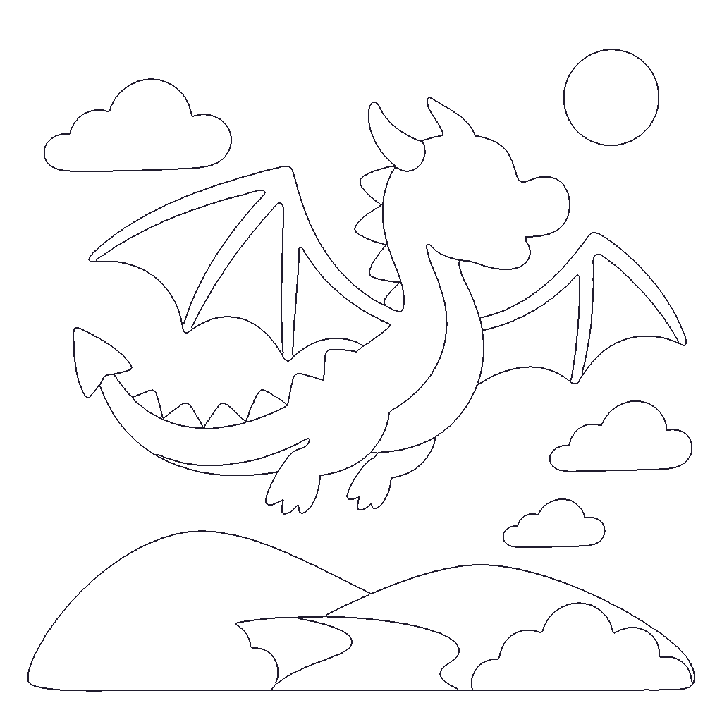 Flying Dragon outline