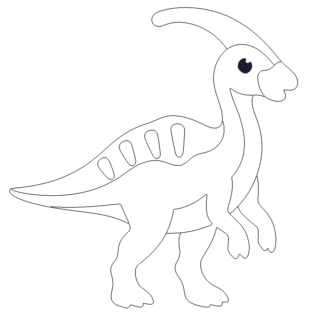Parasaurolophus outline
