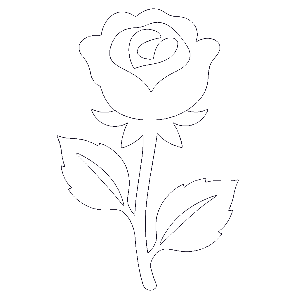 Red Rose outline