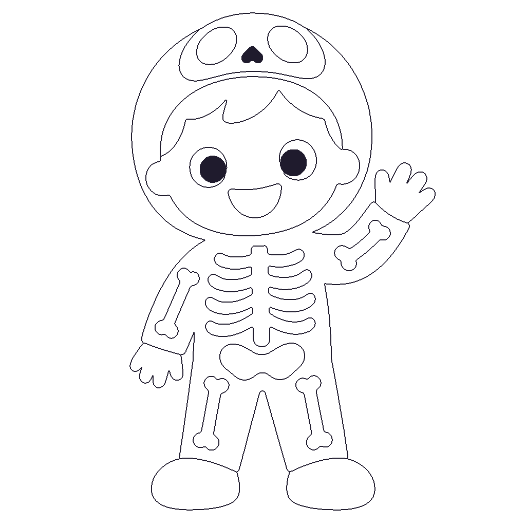 Silly Skeleton outline
