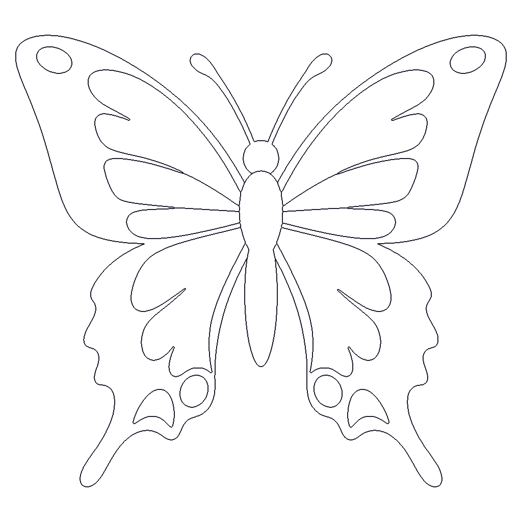 Swallowtail Butterfly outline