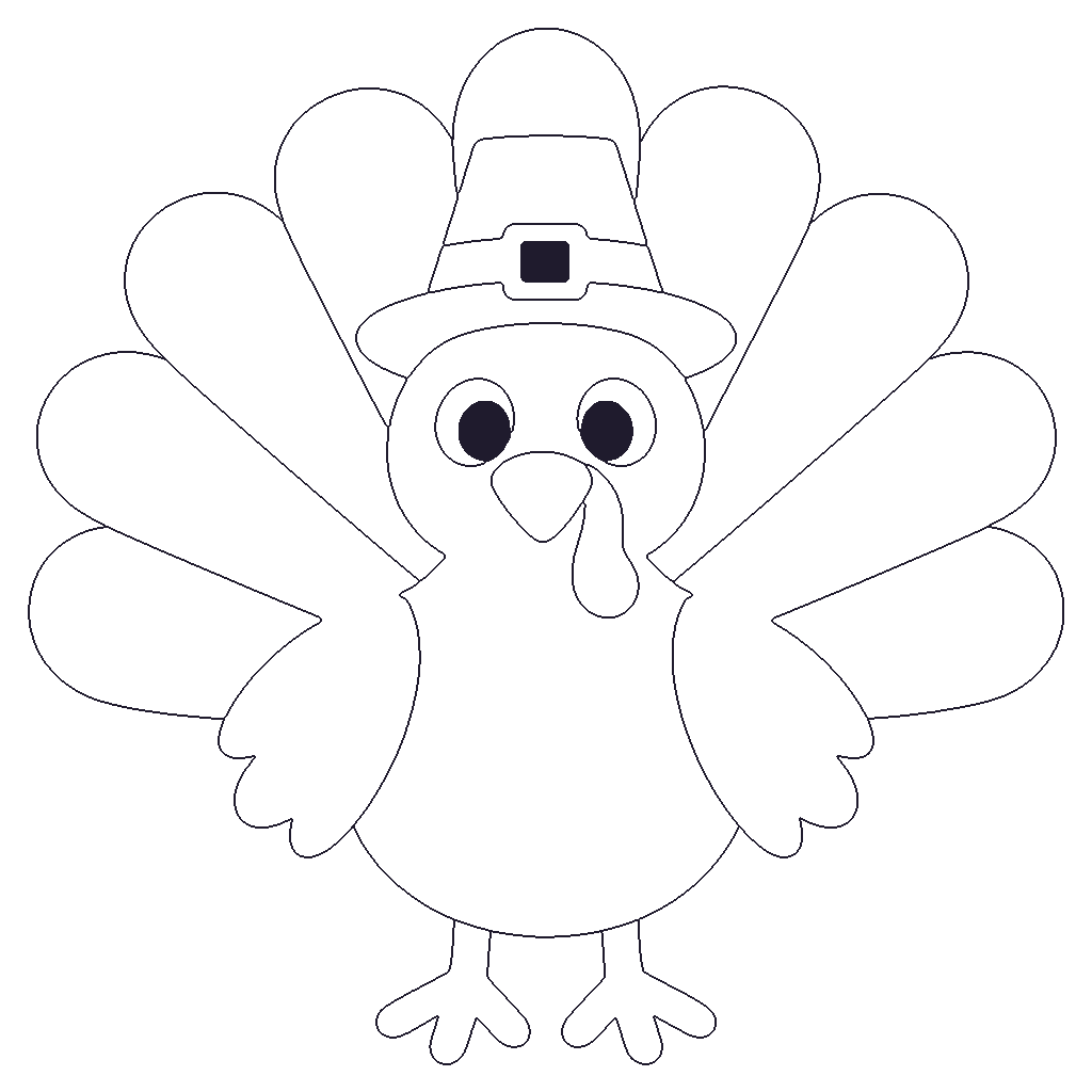 Thanksgiving Turkey outline
