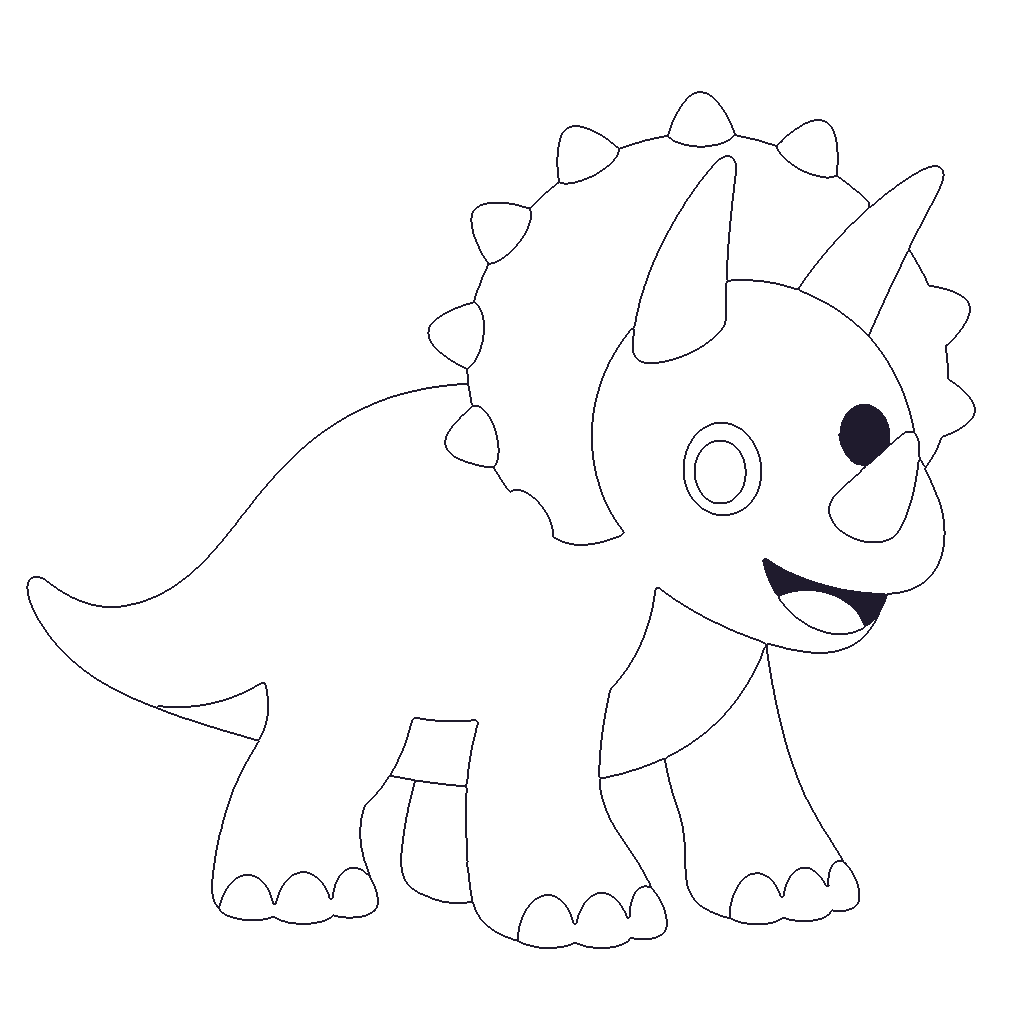 Triceratops outline