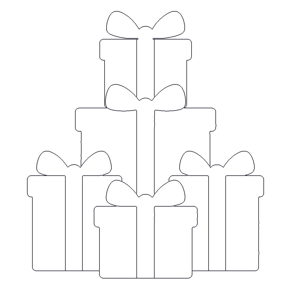 Wrapped Presents outline